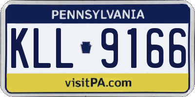 PA license plate KLL9166
