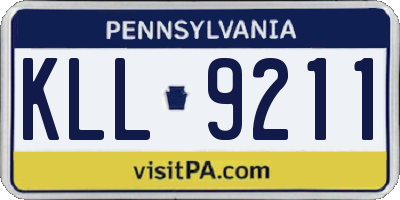 PA license plate KLL9211