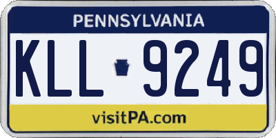 PA license plate KLL9249