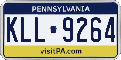 PA license plate KLL9264