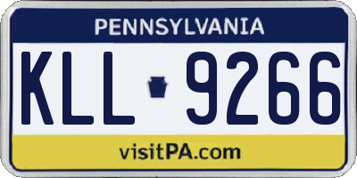 PA license plate KLL9266
