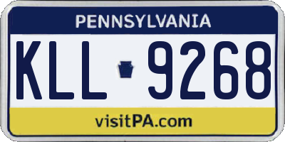 PA license plate KLL9268