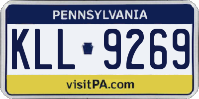 PA license plate KLL9269