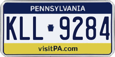 PA license plate KLL9284