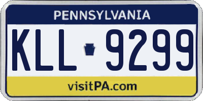 PA license plate KLL9299