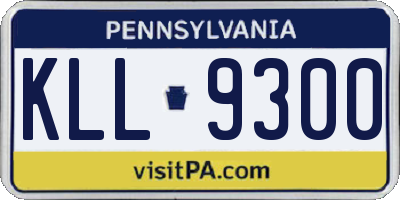 PA license plate KLL9300