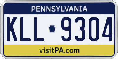 PA license plate KLL9304