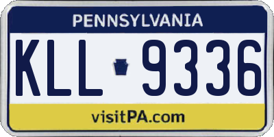 PA license plate KLL9336