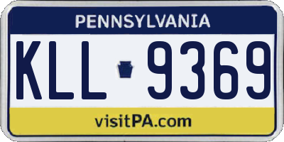 PA license plate KLL9369