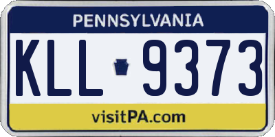 PA license plate KLL9373