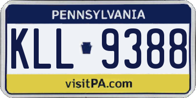 PA license plate KLL9388