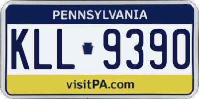 PA license plate KLL9390