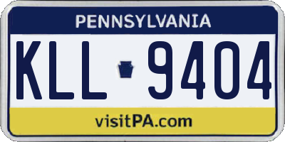PA license plate KLL9404