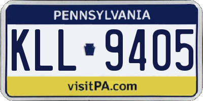 PA license plate KLL9405