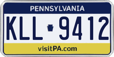 PA license plate KLL9412