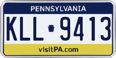 PA license plate KLL9413