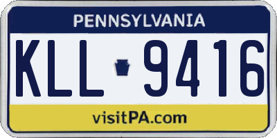 PA license plate KLL9416