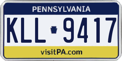 PA license plate KLL9417