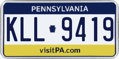 PA license plate KLL9419