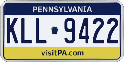 PA license plate KLL9422