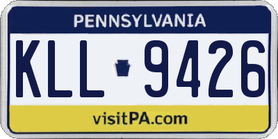 PA license plate KLL9426