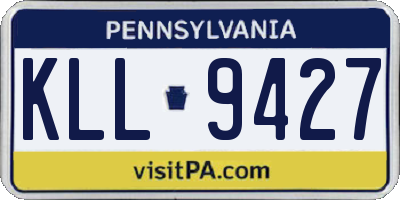 PA license plate KLL9427