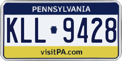 PA license plate KLL9428
