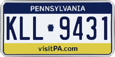 PA license plate KLL9431