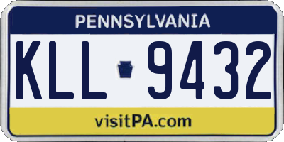 PA license plate KLL9432