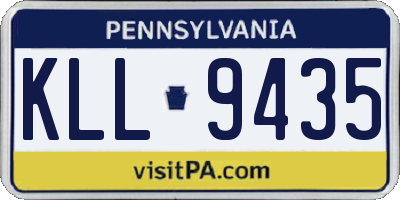 PA license plate KLL9435