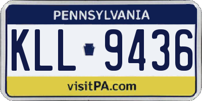 PA license plate KLL9436