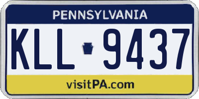 PA license plate KLL9437