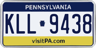 PA license plate KLL9438
