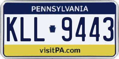PA license plate KLL9443