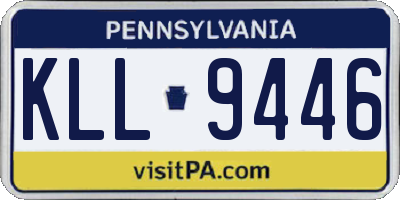 PA license plate KLL9446
