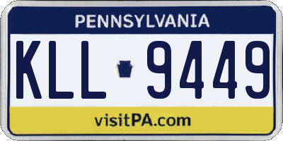 PA license plate KLL9449