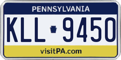 PA license plate KLL9450