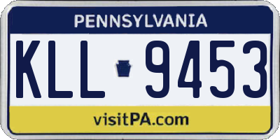 PA license plate KLL9453