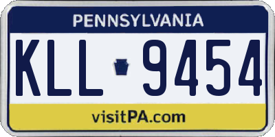 PA license plate KLL9454