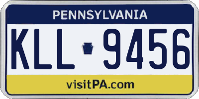 PA license plate KLL9456