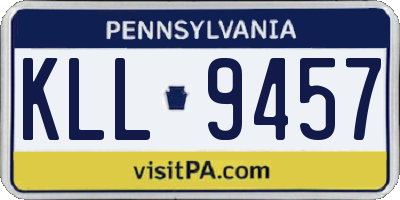 PA license plate KLL9457