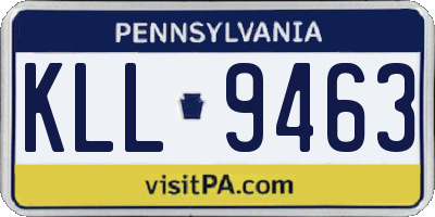PA license plate KLL9463