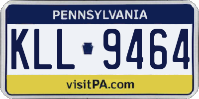 PA license plate KLL9464