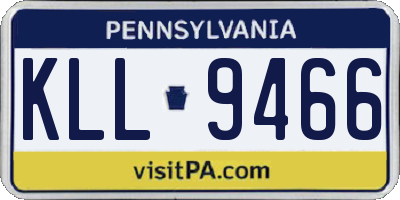 PA license plate KLL9466