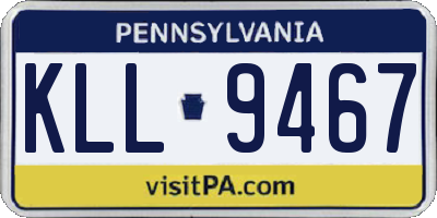 PA license plate KLL9467