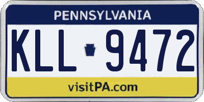 PA license plate KLL9472