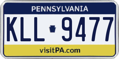 PA license plate KLL9477