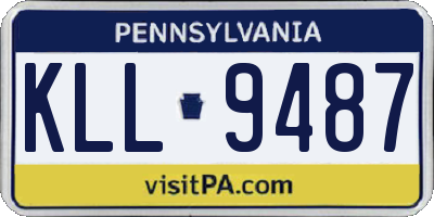 PA license plate KLL9487