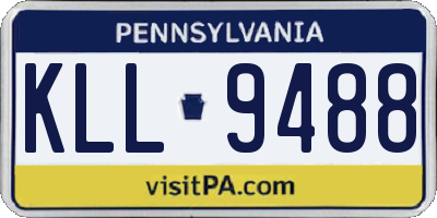 PA license plate KLL9488
