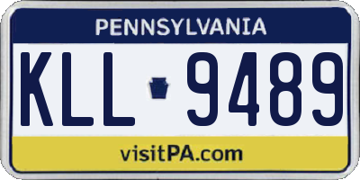 PA license plate KLL9489